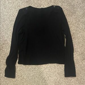 Madewell Black Ribbed Boat Neck Sweater